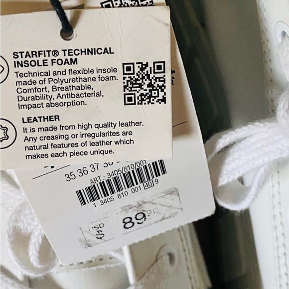 Zara White Leather Platform Sneakers - Picture 3 of 5